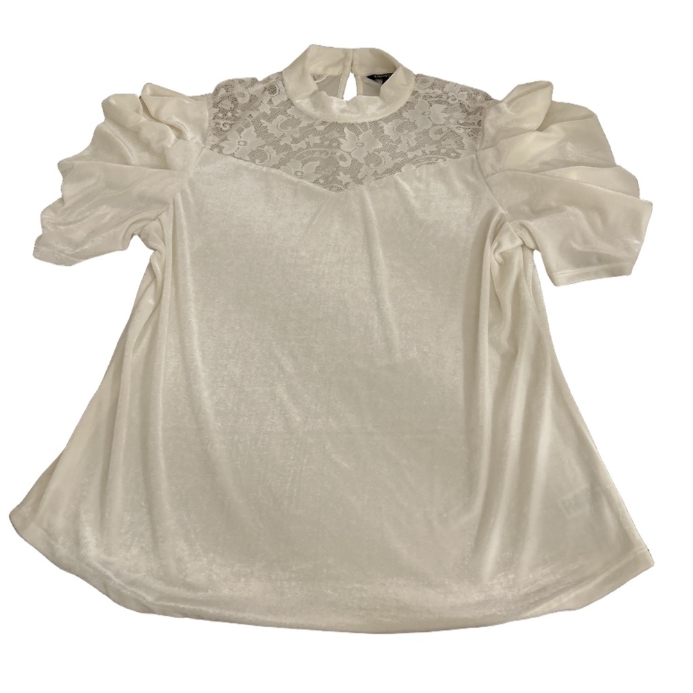 Women's George Ivory Lace Top Size XL